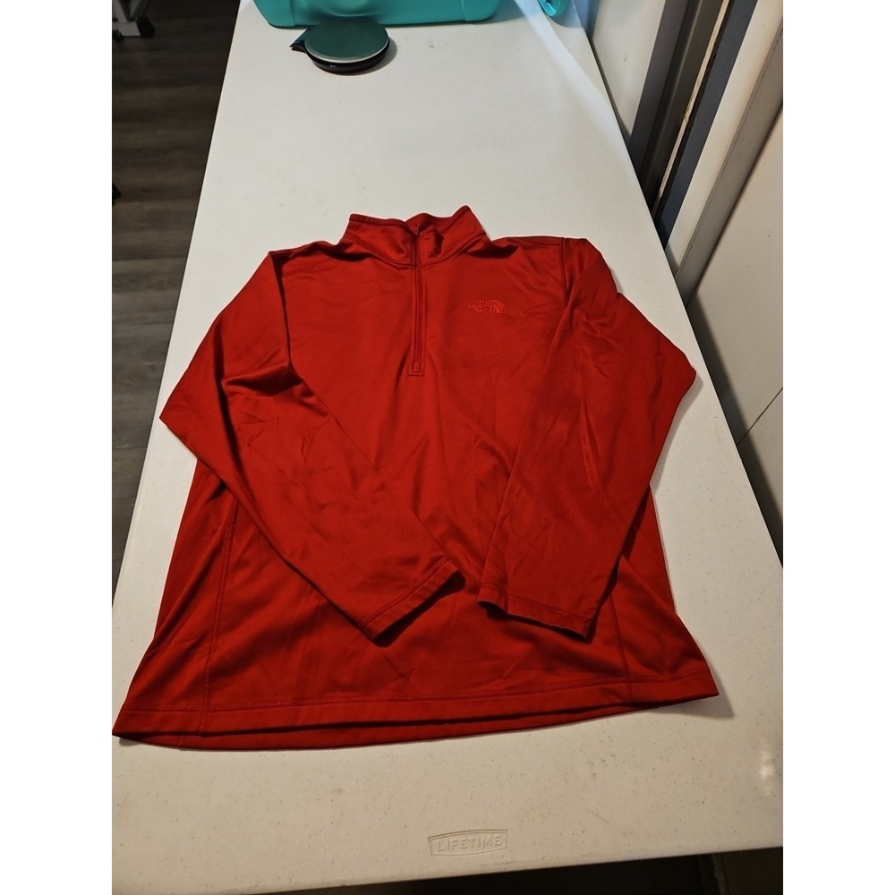 The North Face Sweater‎ Mens XLarge 1/4 Zip Fleece Long Sleeve 100%poly (A1026)